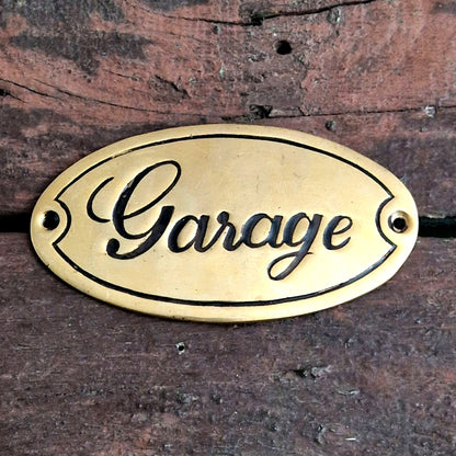 plaque en laiton gravé garage