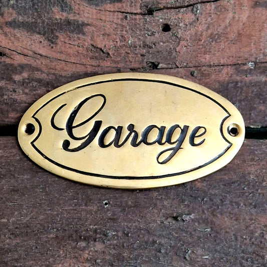 plaque en laiton gravé garage