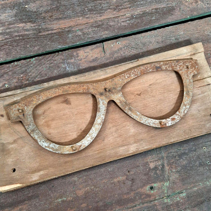 plaque metal lunettes