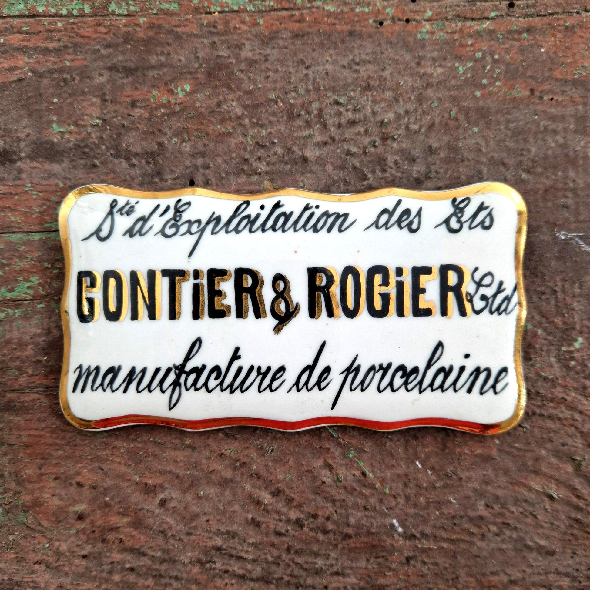 plaque porcelaine publicitaire gontier rogier