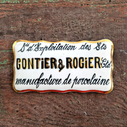 plaque porcelaine publicitaire gontier rogier