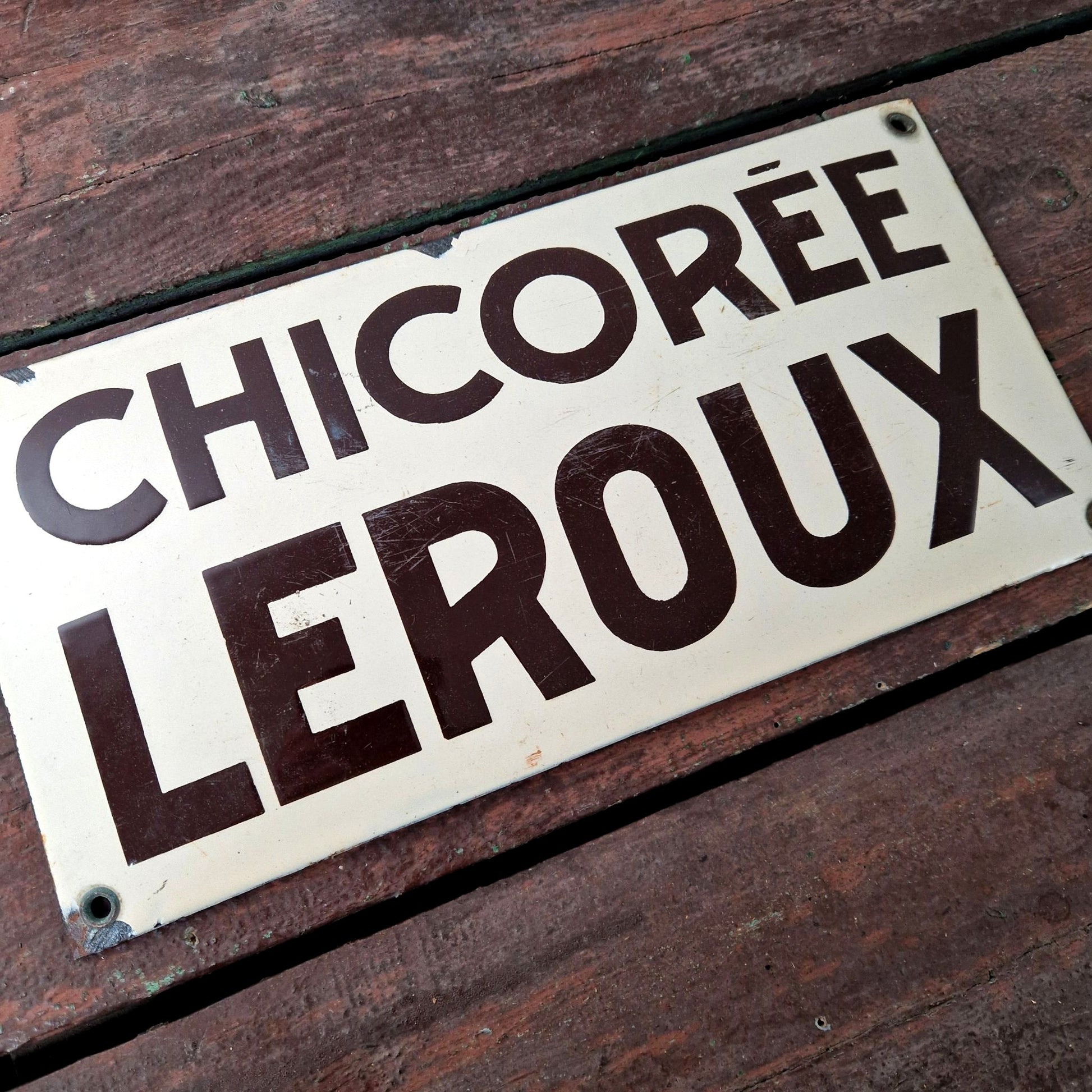 plaque publicitaire chicoree ancienne