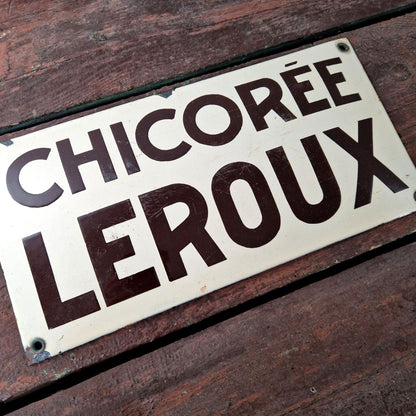 plaque publicitaire chicoree ancienne