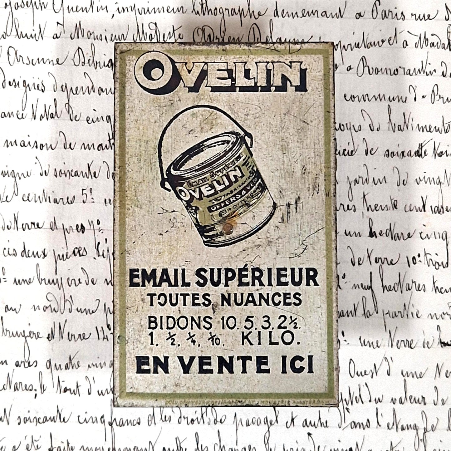 plaque publicitaire email ovelin