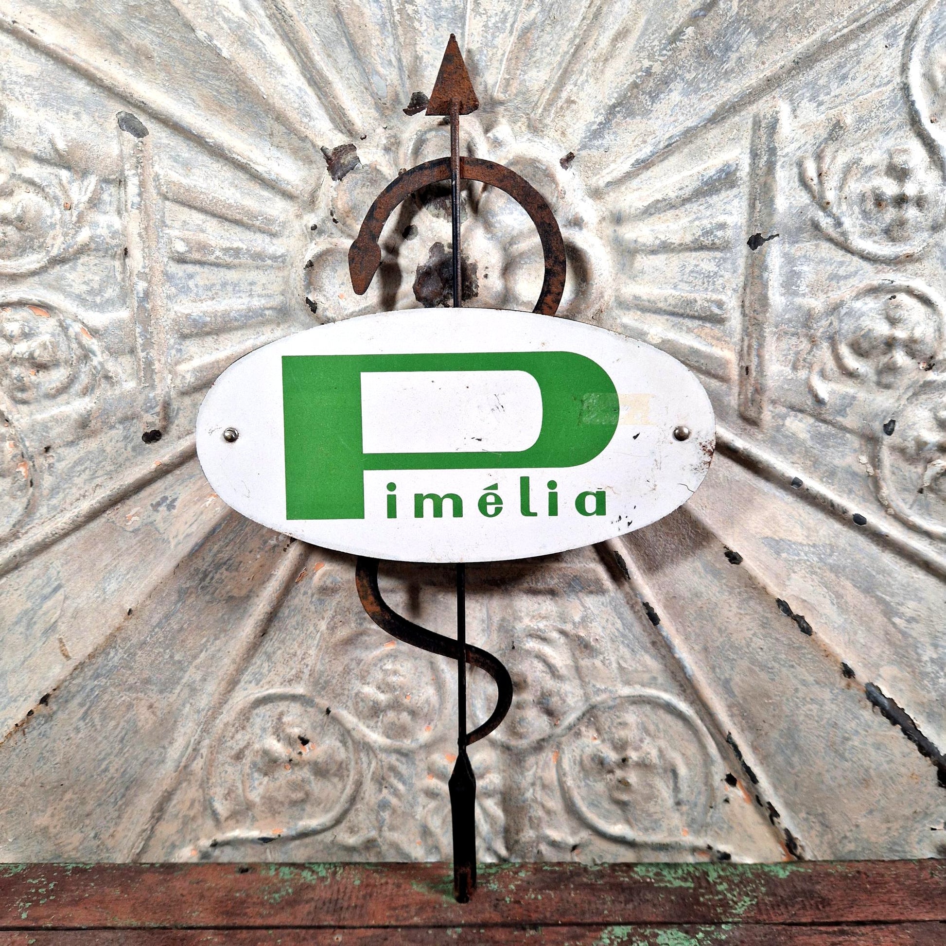 plaque publicitaire pimelia double face