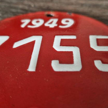 Plaque émaillée « Numéro 7155 » - 1949