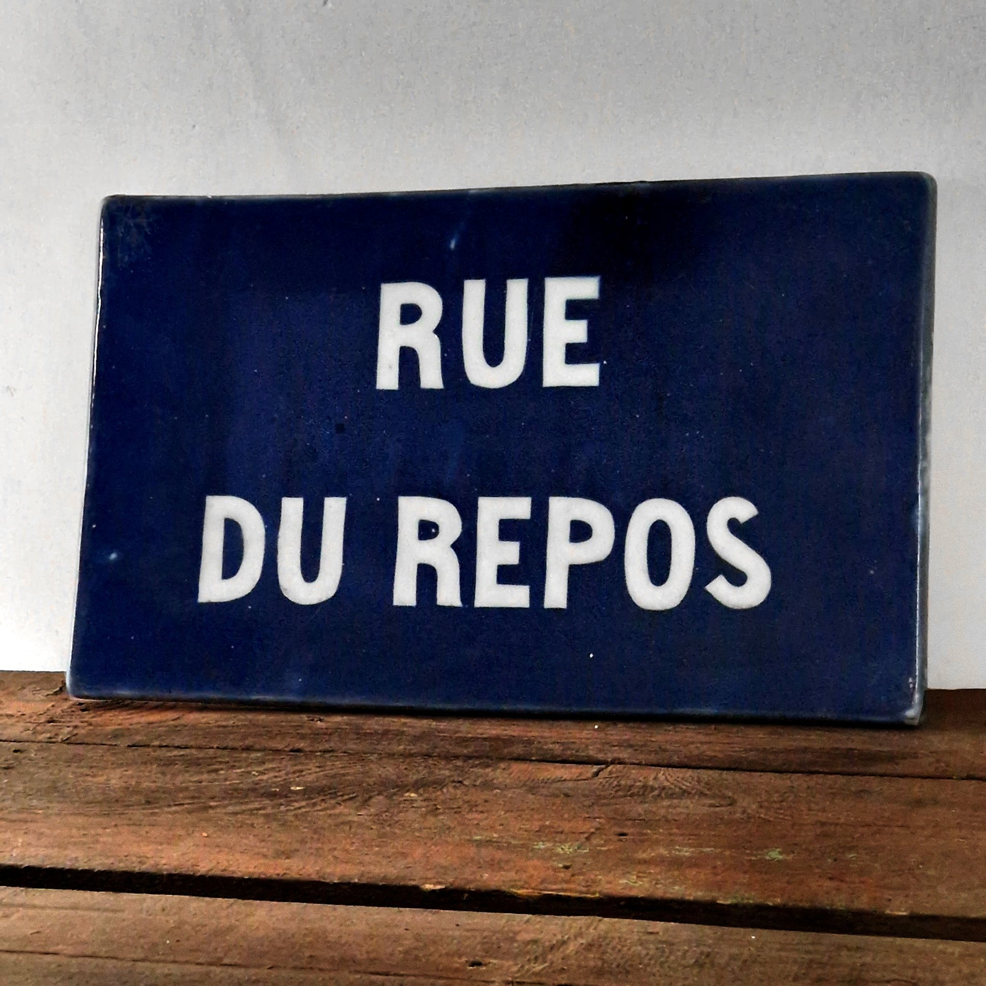 plaque rue du repos emaillee
