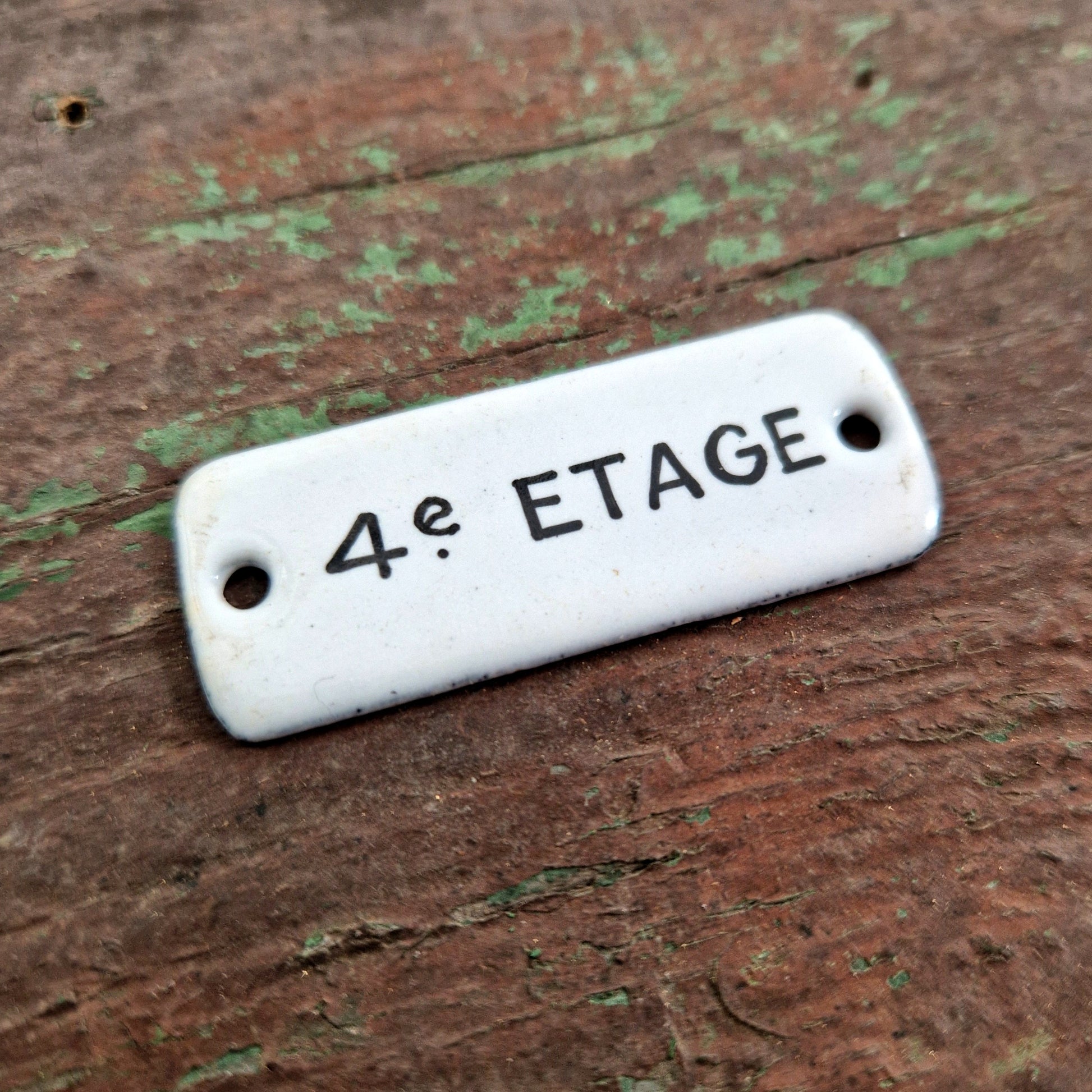 plaque signalisation etage emaillee