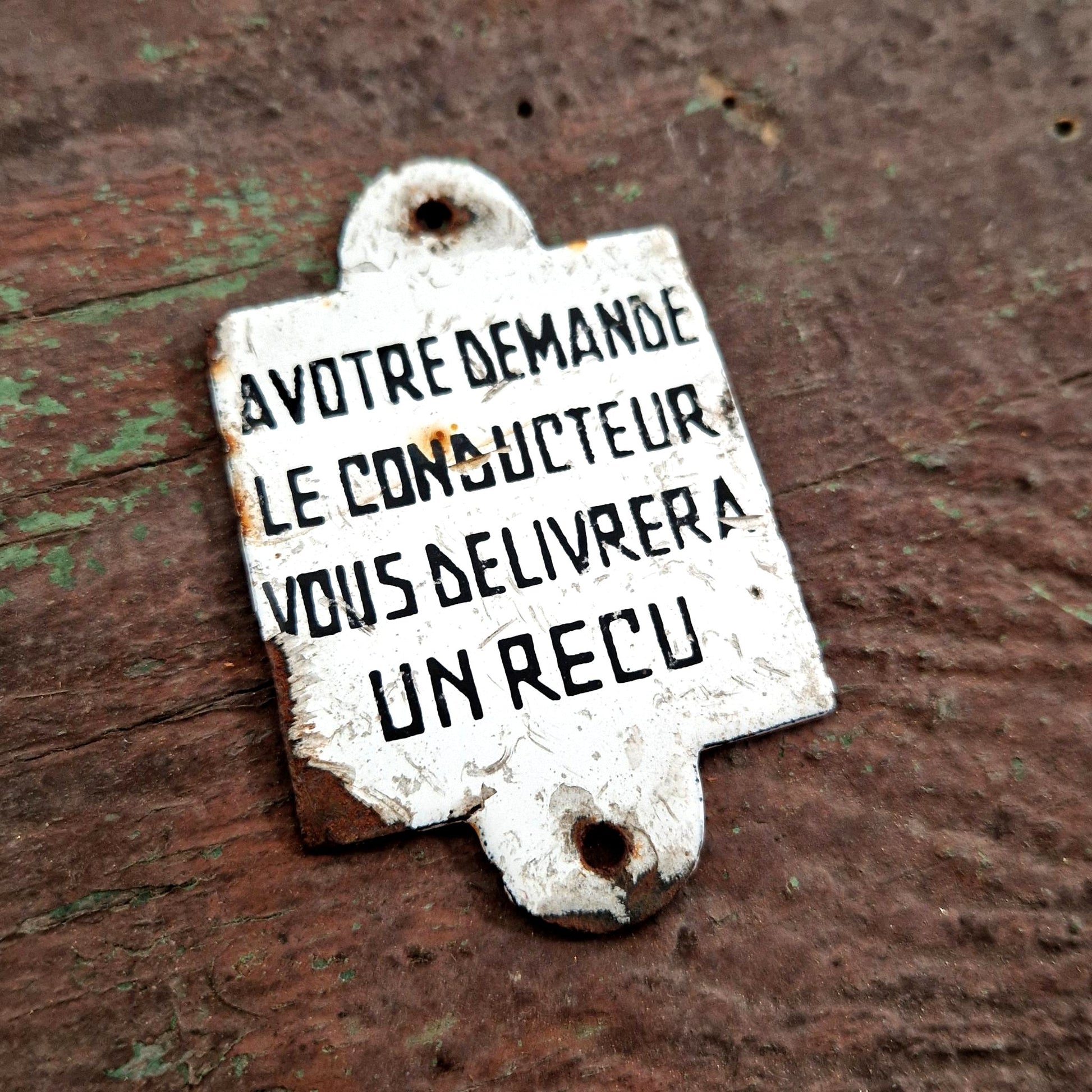 plaque transport tramway ancienne emaillee