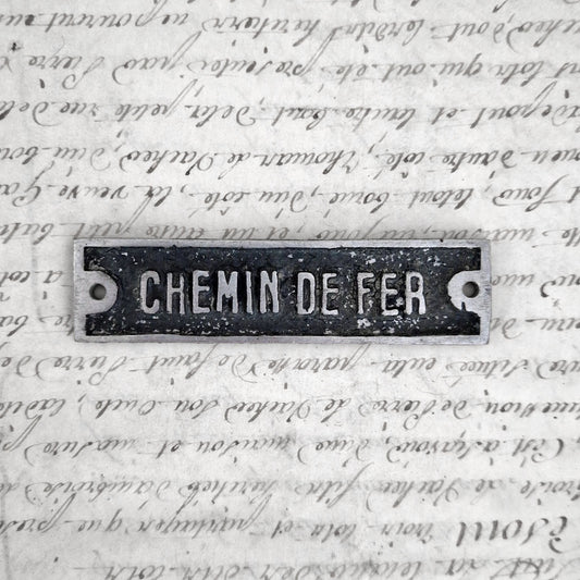 plaque utilité aluminium chemin de fer