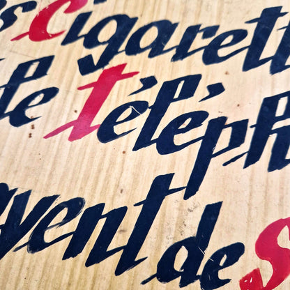 plaque vintage tabac café france
