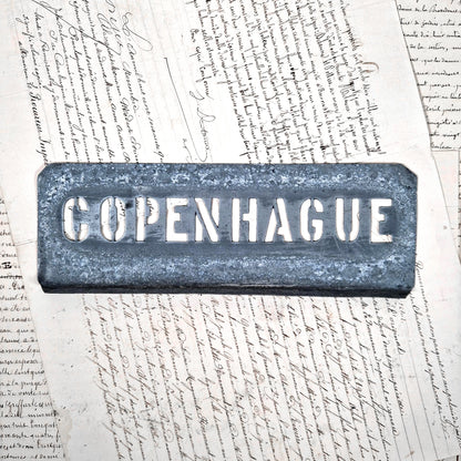 pochoir ancien copenhague zinc