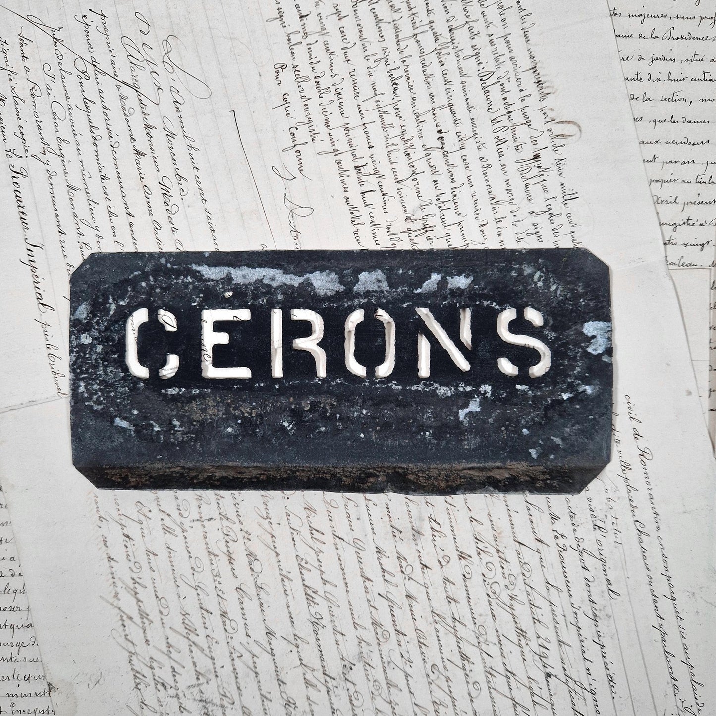 pochoir ancien cotes canon fronsac