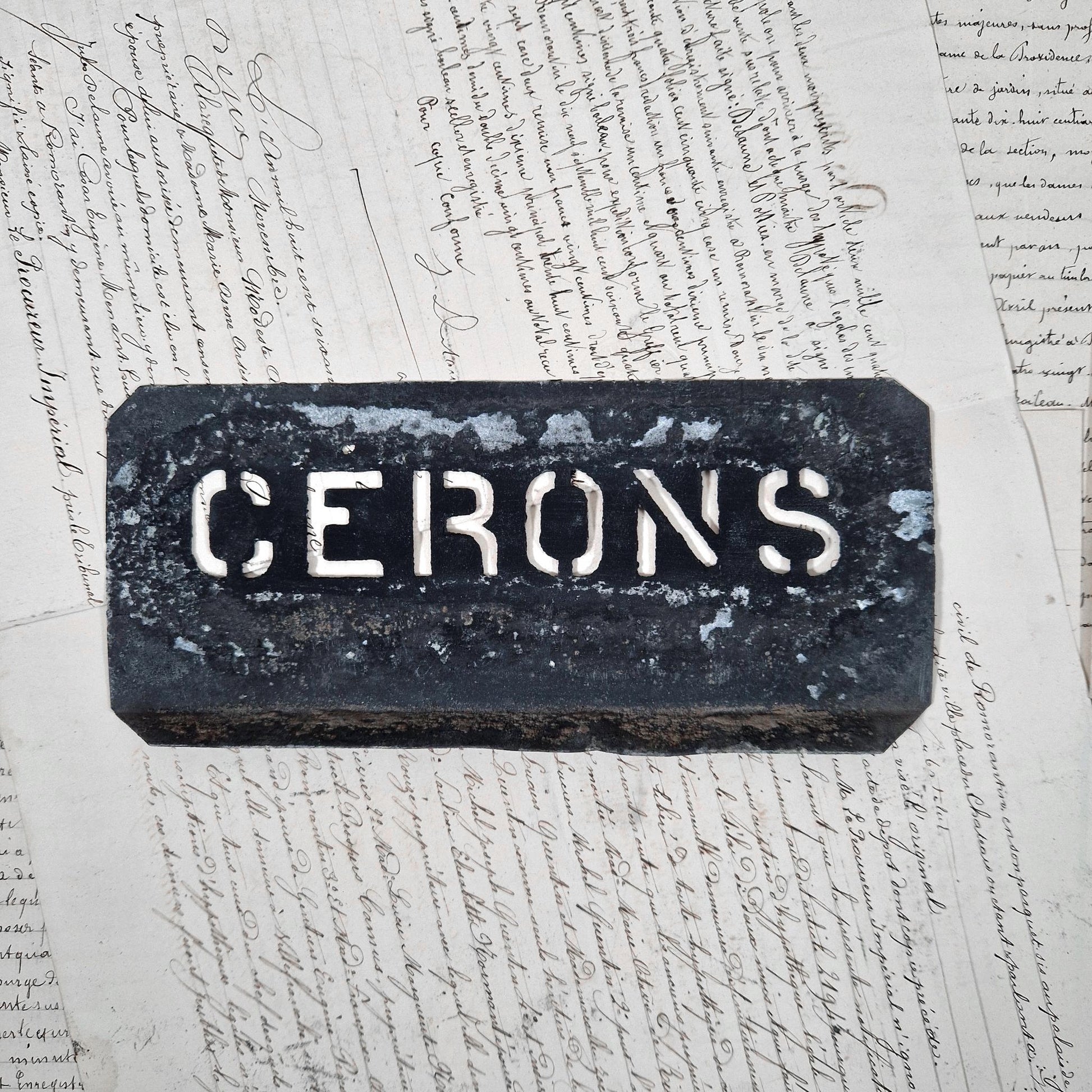 pochoir ancien cotes canon fronsac