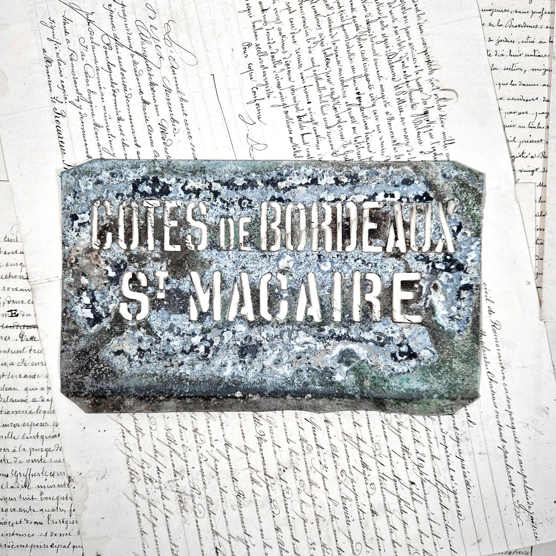 pochoir ancien cotes de bordeaux st macaire