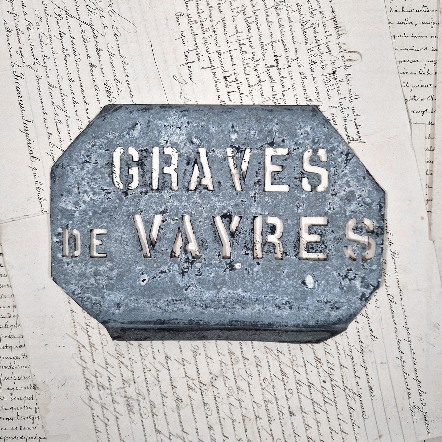 pochoir ancien graves de vayres
