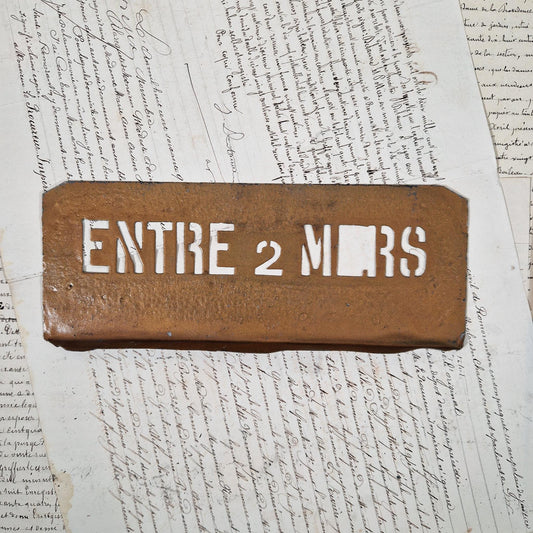 pochoir ancien laiton entre 2 mers