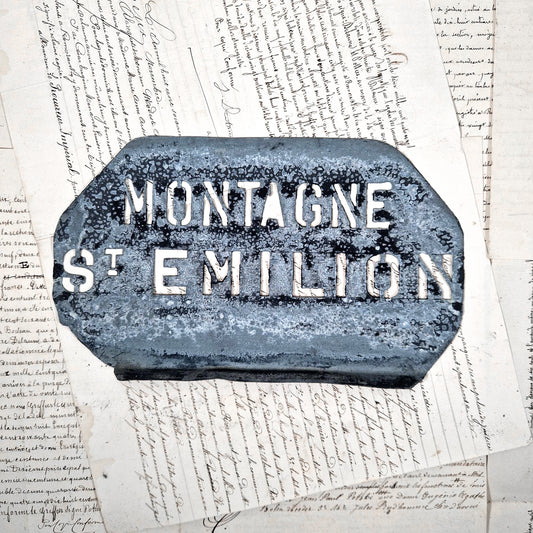 pochoir ancien montagne saint-emilion