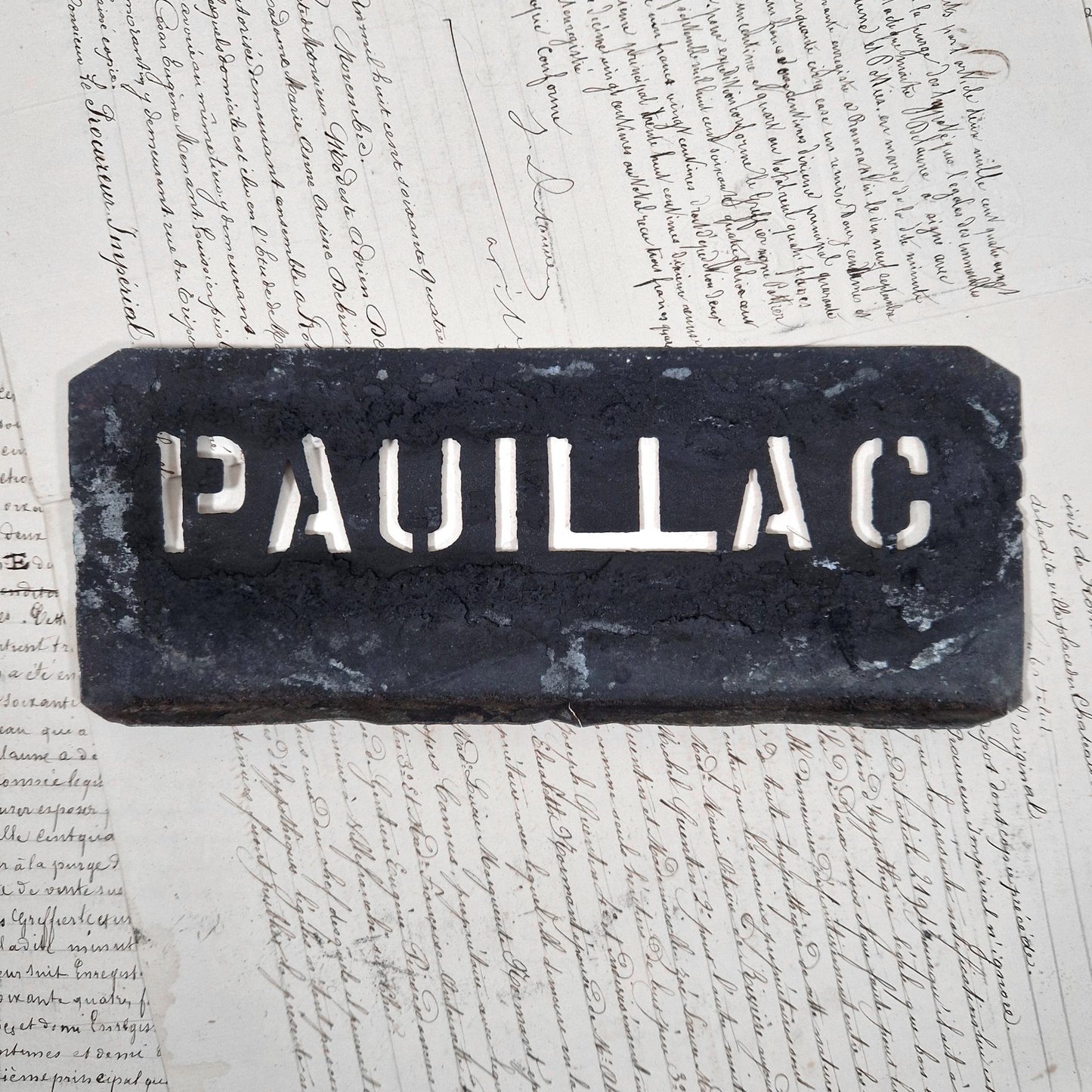 pochoir ancien pauillac zinc