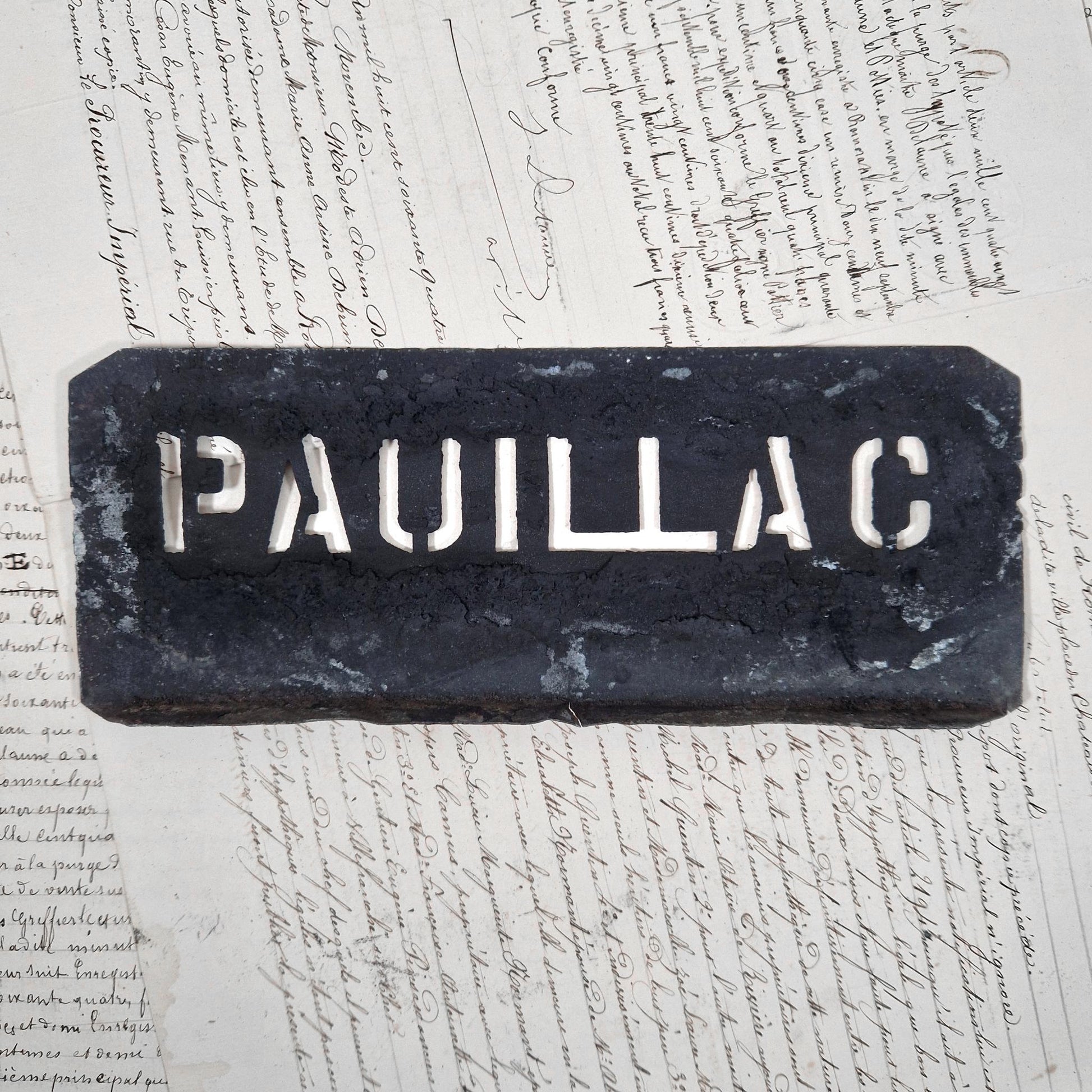 pochoir ancien pauillac zinc