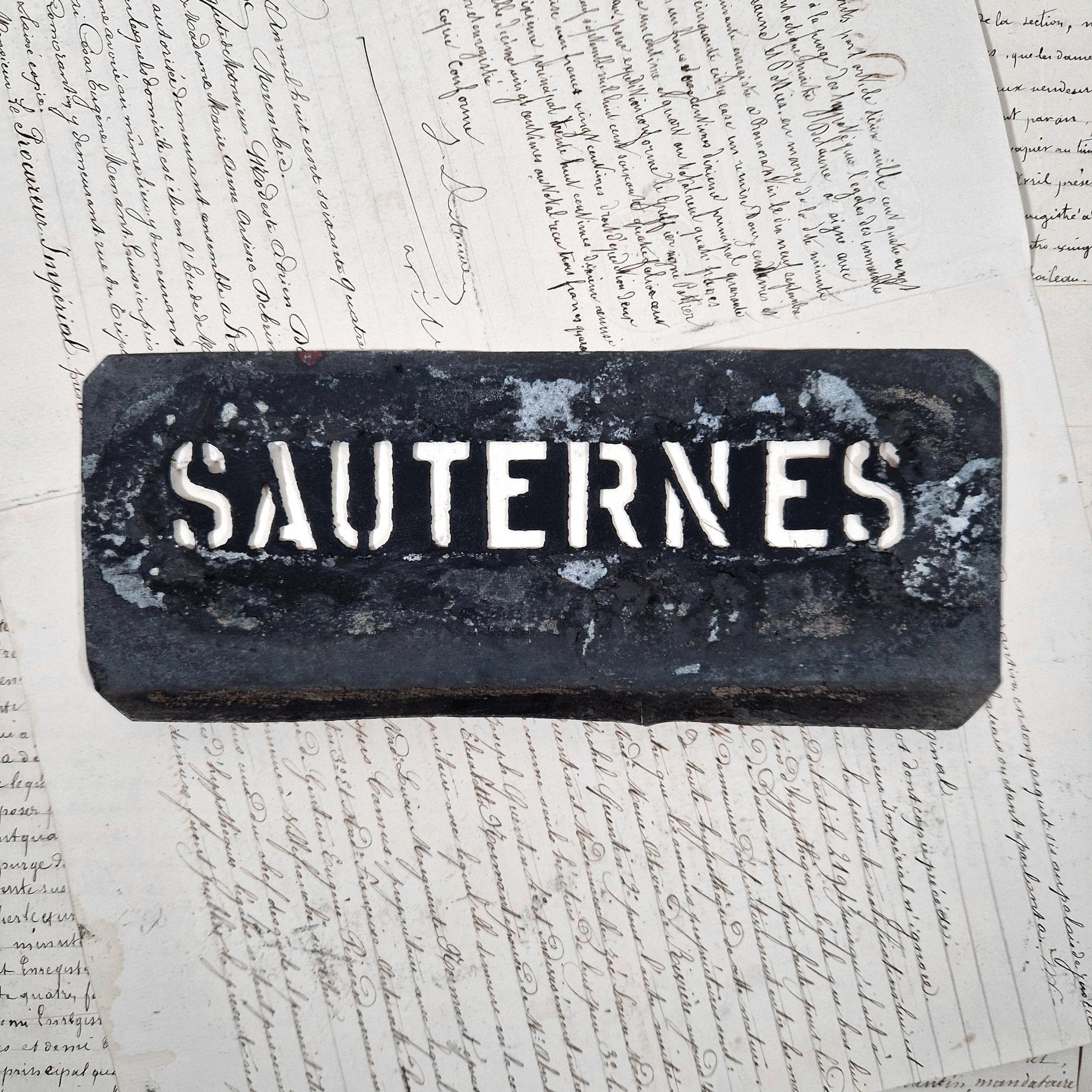 pochoir ancien sauternes vins