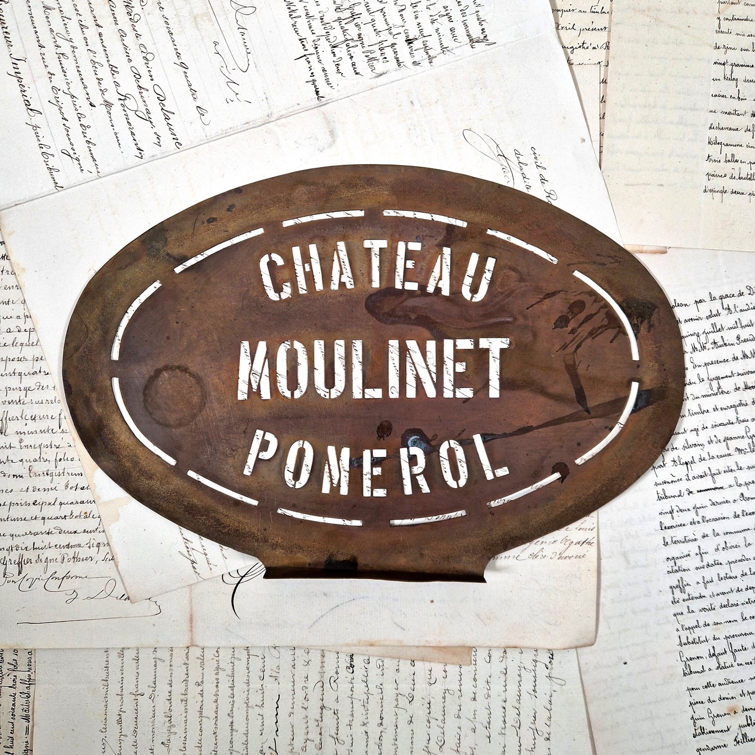 pochoir chateau moulinet pomerol