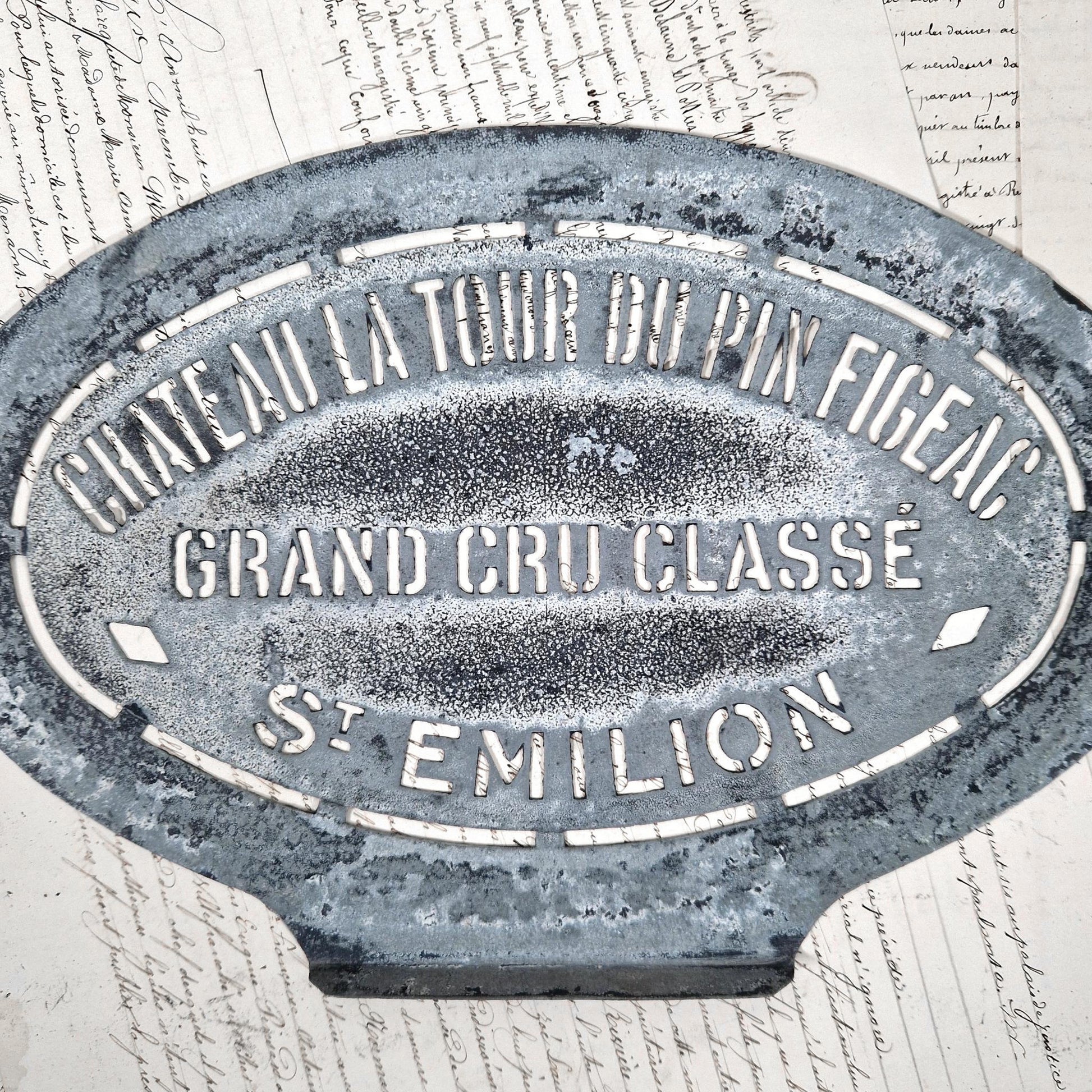 pochoir de barrique grand cru bordeaux