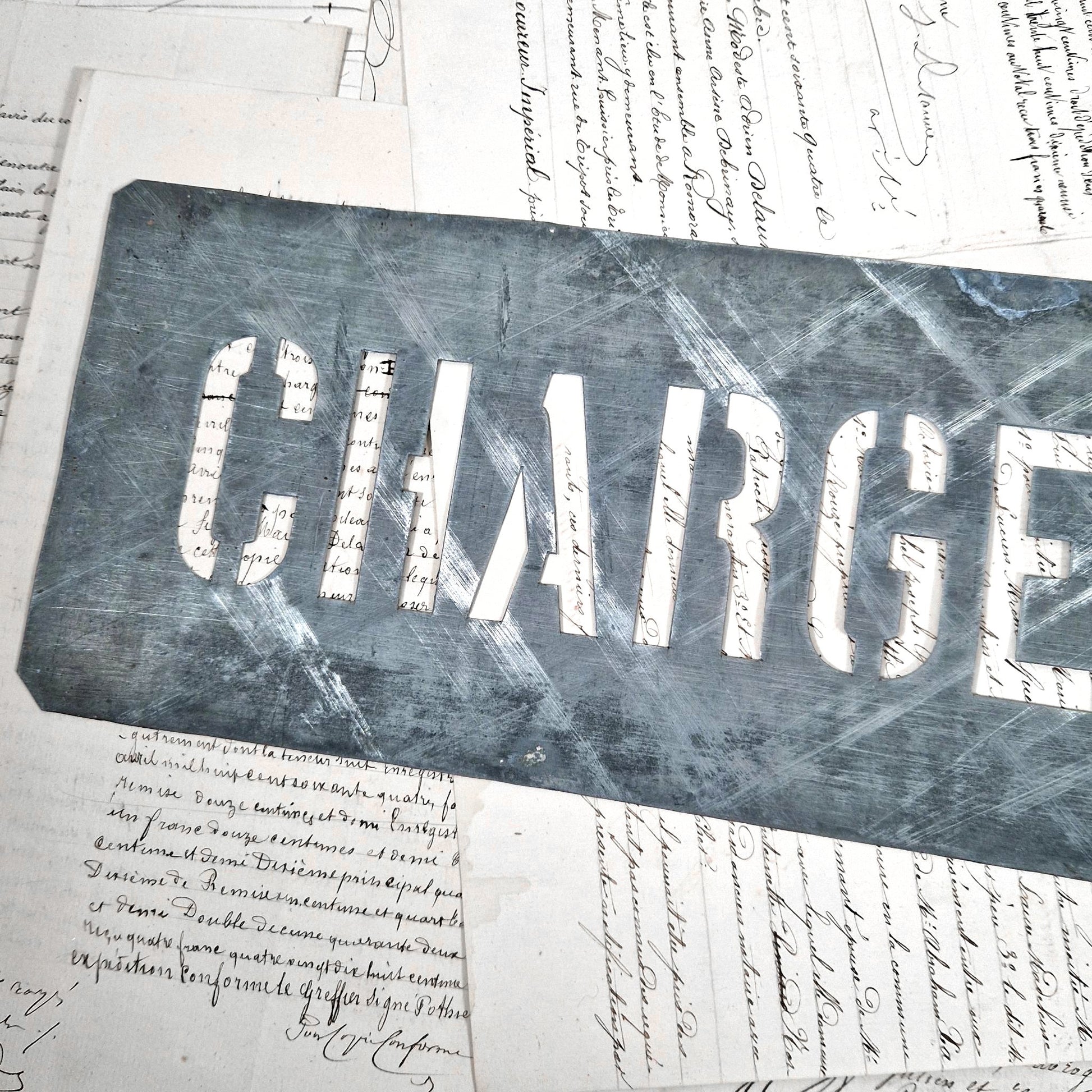 pochoir de signaletique atelier