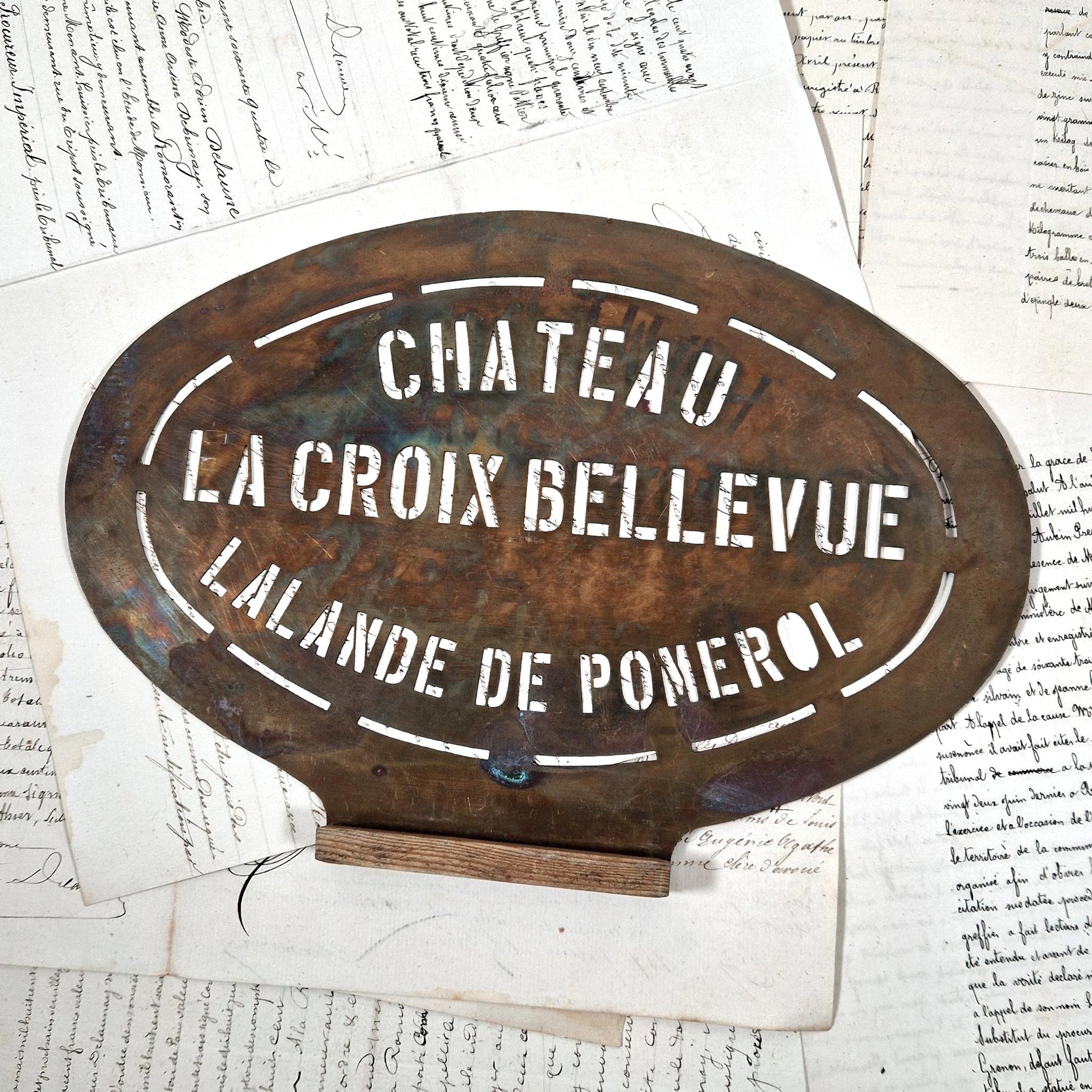 pochoir vin lalande de pomerol