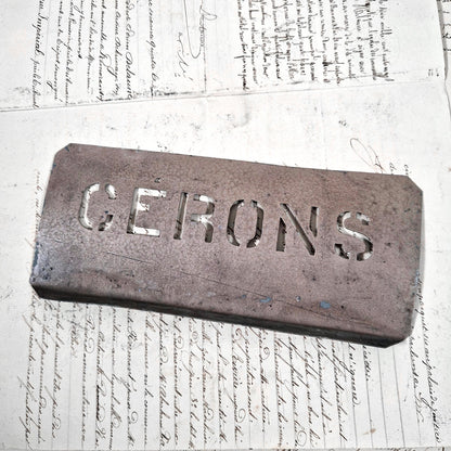 pochoir viticole vin cru bordelais