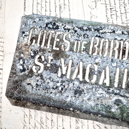 pochoir zinc cotes de bordeaux