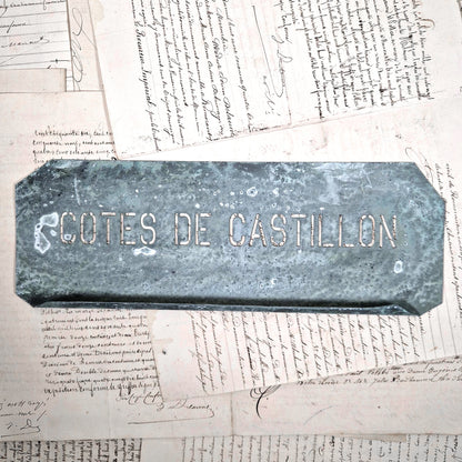 pochoir zinc marque barriques castillon