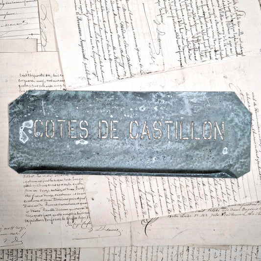 pochoir zinc marque barriques castillon