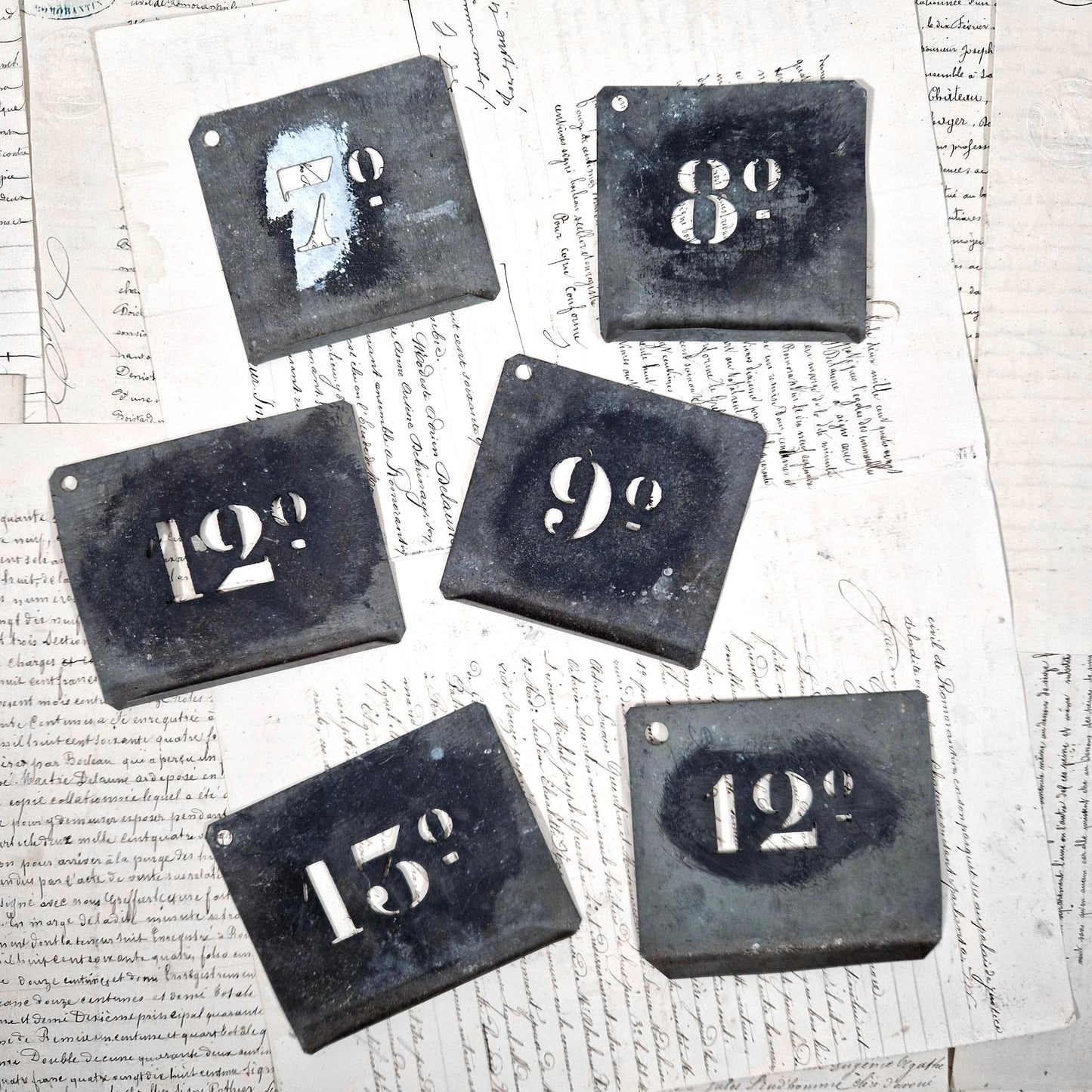 pochoirs anciens zinc degres alcool 