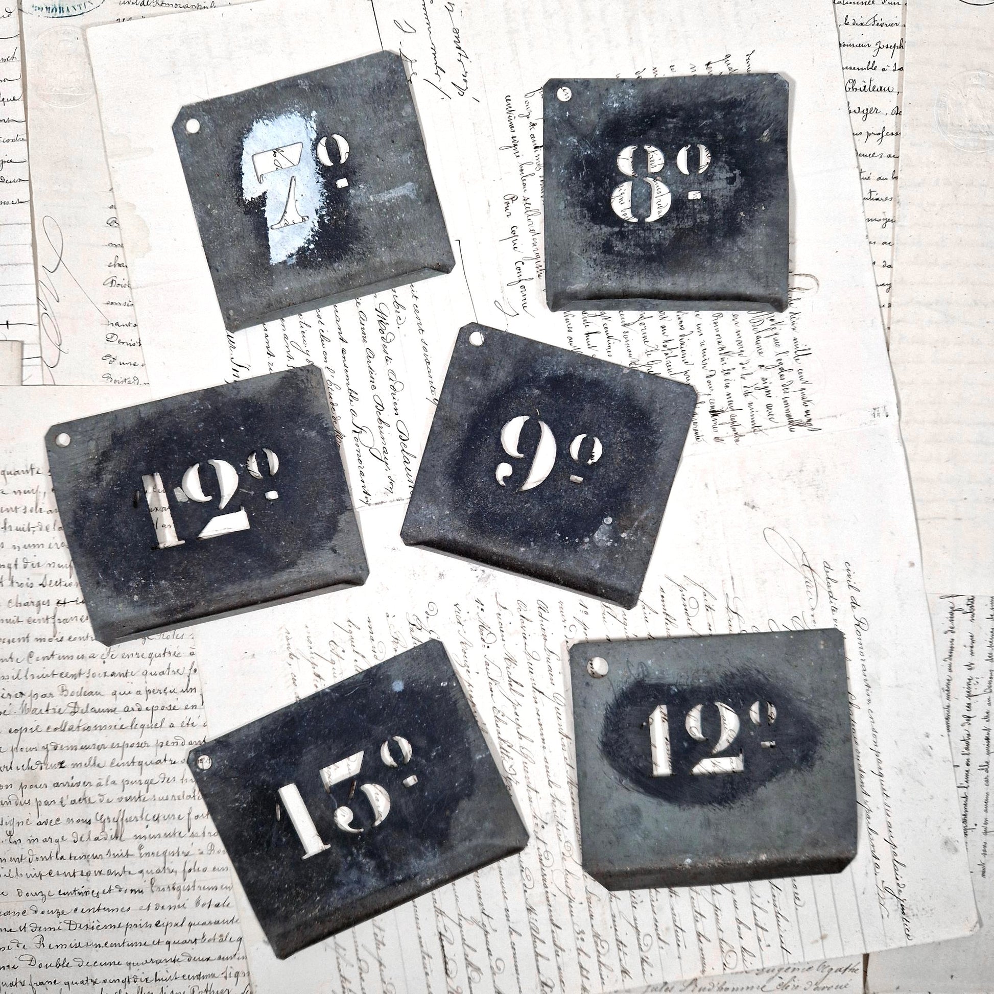 pochoirs anciens zinc degres alcool 