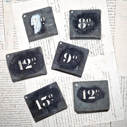 pochoirs anciens zinc degres alcool 