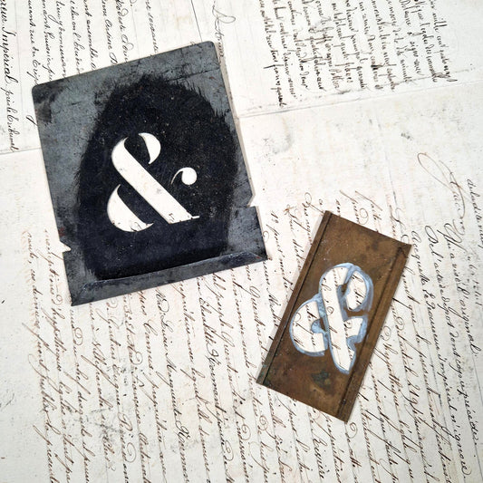 pochoirs typographiques anciens esperluette