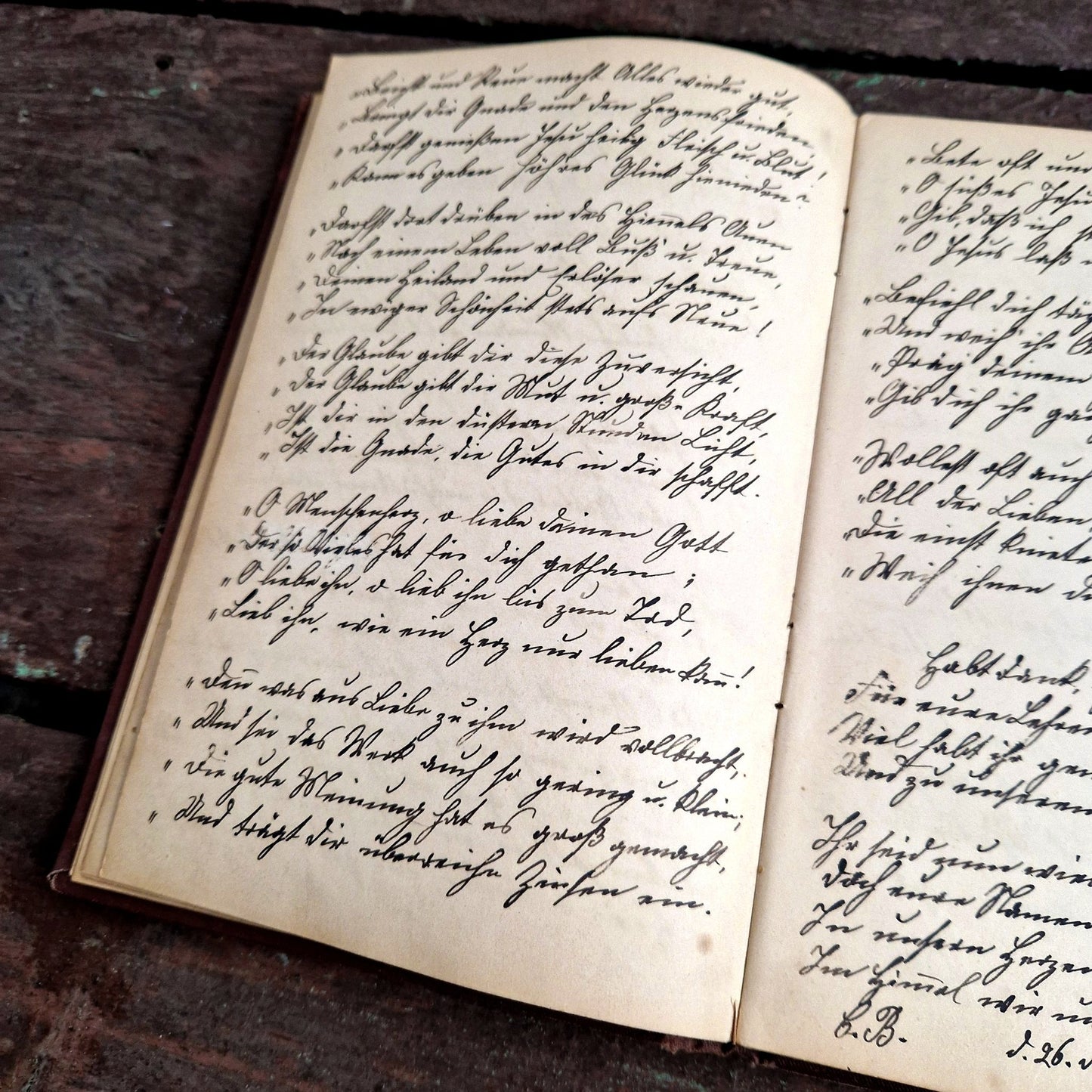 poetry antique german handwritten religious book XIXe