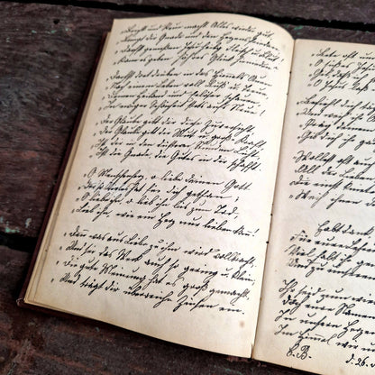 poetry antique german handwritten religious book XIXe