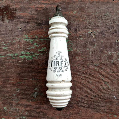 poignee ancienne porcelaine blanche