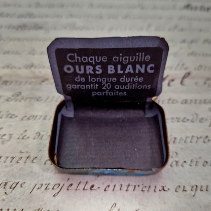 polar bear needle tin langspielnadeln blue