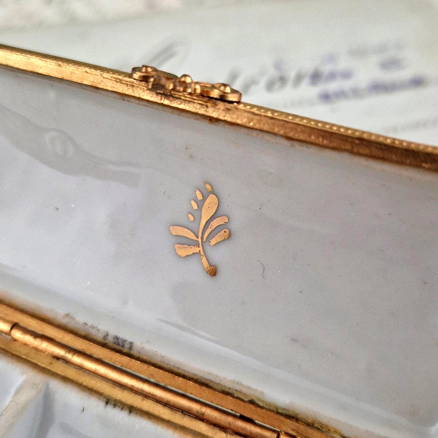 porcelain stamp box playing cards