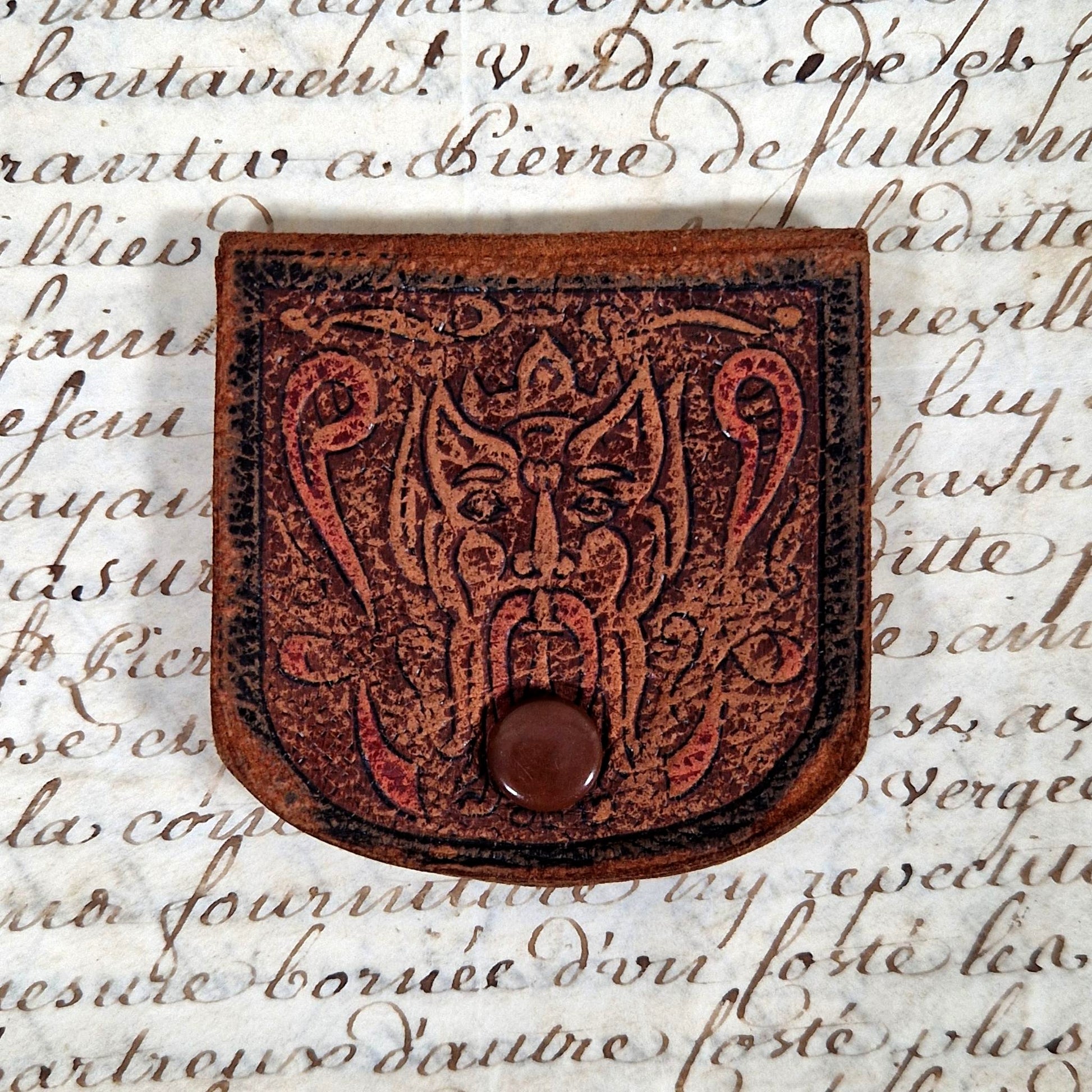 porte monnaie ancien motif diable