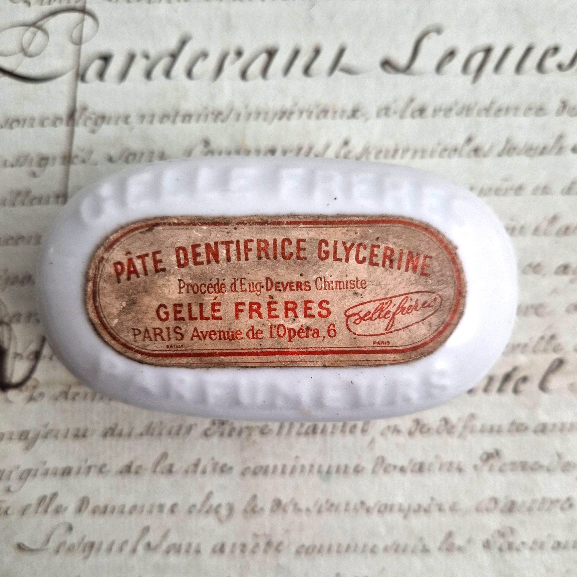 pot dentifrice ancien gelle freres