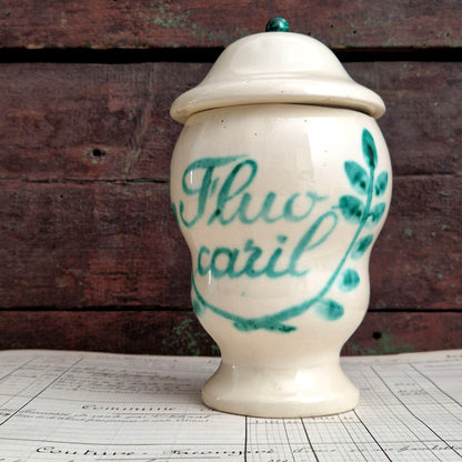 pot publicitaire fluocaril céramique ancienne