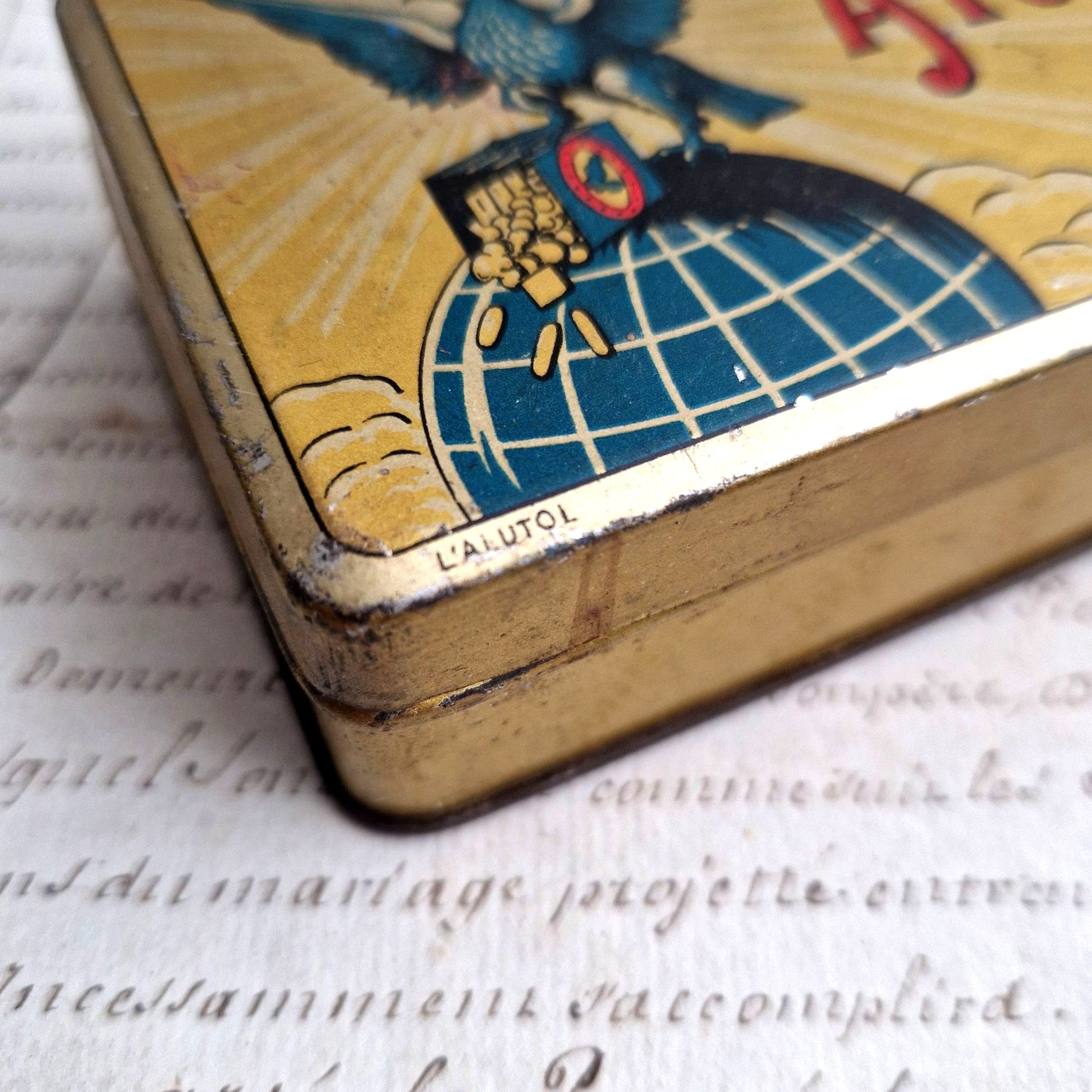 poulain biscuit tin box