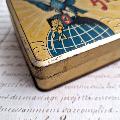 poulain biscuit tin box