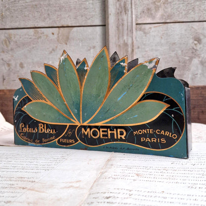 presentoir parfum ancien lotus bleu