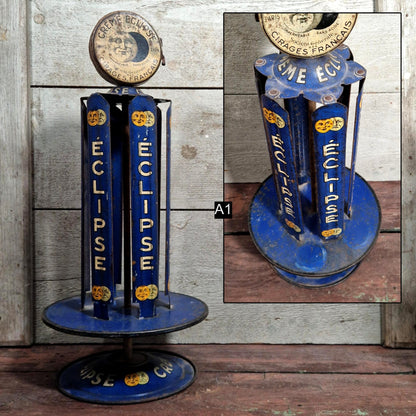presentoir publicitaire eclipse bleu 1930