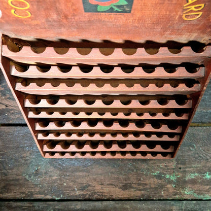 presentoir publicitaire peinture bois